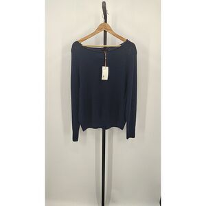 Quince Navy Blue cashmere boatneck Women's Sweater